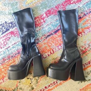 Funky Black Platform Boots